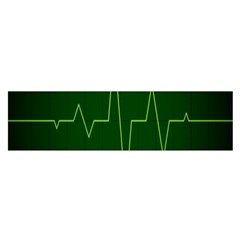 Heart Rate Green Line Light Healty Satin Scarf (oblong) by Mariart