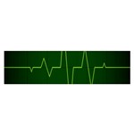 Heart Rate Green Line Light Healty Satin Scarf (Oblong) Front