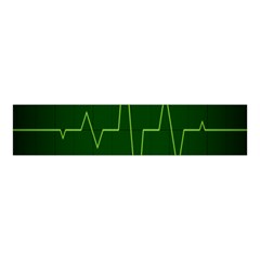 Heart Rate Green Line Light Healty Velvet Scrunchie