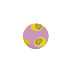 Fruit Lemons Orange Purple 1  Mini Buttons by Mariart