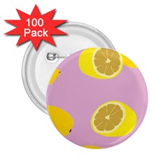 Fruit Lemons Orange Purple 2 25  Buttons (100 Pack)  by Mariart