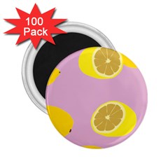 Fruit Lemons Orange Purple 2 25  Magnets (100 Pack) 