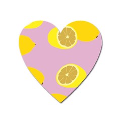 Fruit Lemons Orange Purple Heart Magnet by Mariart