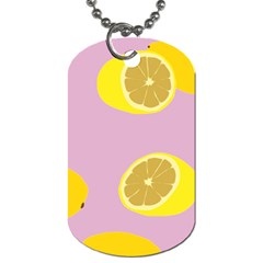 Fruit Lemons Orange Purple Dog Tag (one Side)