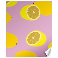 Fruit Lemons Orange Purple Canvas 11  X 14   by Mariart