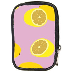 Fruit Lemons Orange Purple Compact Camera Cases by Mariart