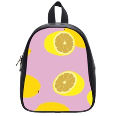 Fruit Lemons Orange Purple School Bags (small) 