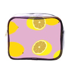 Fruit Lemons Orange Purple Mini Toiletries Bags