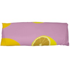 Fruit Lemons Orange Purple Body Pillow Case (dakimakura) by Mariart