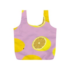 Fruit Lemons Orange Purple Full Print Recycle Bags (s)  by Mariart