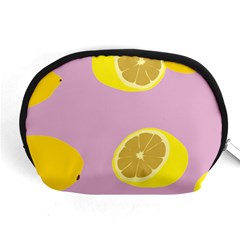 Fruit Lemons Orange Purple Accessory Pouches (medium)  by Mariart