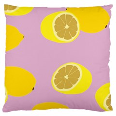 Fruit Lemons Orange Purple Standard Flano Cushion Case (two Sides) by Mariart