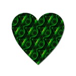 Green Eye Line Triangle Poljka Heart Magnet Front