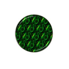 Green Eye Line Triangle Poljka Hat Clip Ball Marker by Mariart