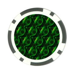 Green Eye Line Triangle Poljka Poker Chip Card Guard (10 Pack) by Mariart