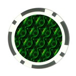 Green Eye Line Triangle Poljka Poker Chip Card Guard (10 pack) Front