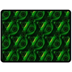 Green Eye Line Triangle Poljka Fleece Blanket (large)  by Mariart