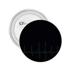 Heart Rate Line Green Black Wave Chevron Waves 2 25  Buttons