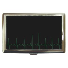 Heart Rate Line Green Black Wave Chevron Waves Cigarette Money Cases