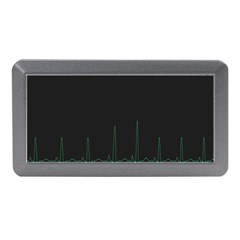 Heart Rate Line Green Black Wave Chevron Waves Memory Card Reader (mini)