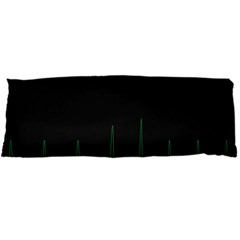 Heart Rate Line Green Black Wave Chevron Waves Body Pillow Case Dakimakura (two Sides)