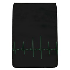 Heart Rate Line Green Black Wave Chevron Waves Flap Covers (l)  by Mariart