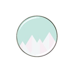 Montain Blue Snow Chevron Wave Pink Hat Clip Ball Marker by Mariart