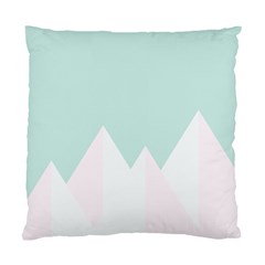 Montain Blue Snow Chevron Wave Pink Standard Cushion Case (two Sides) by Mariart