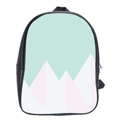 Montain Blue Snow Chevron Wave Pink School Bags(large)  by Mariart