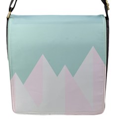 Montain Blue Snow Chevron Wave Pink Flap Messenger Bag (s) by Mariart