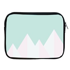 Montain Blue Snow Chevron Wave Pink Apple Ipad 2/3/4 Zipper Cases by Mariart