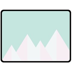 Montain Blue Snow Chevron Wave Pink Double Sided Fleece Blanket (large)  by Mariart