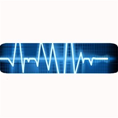 Heart Monitoring Rate Line Waves Wave Chevron Blue Large Bar Mats by Mariart