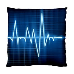 Heart Monitoring Rate Line Waves Wave Chevron Blue Standard Cushion Case (two Sides)