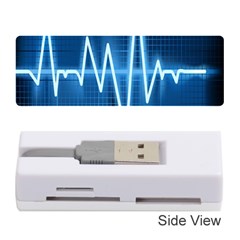 Heart Monitoring Rate Line Waves Wave Chevron Blue Memory Card Reader (stick)  by Mariart