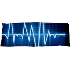 Heart Monitoring Rate Line Waves Wave Chevron Blue Body Pillow Case Dakimakura (two Sides) by Mariart