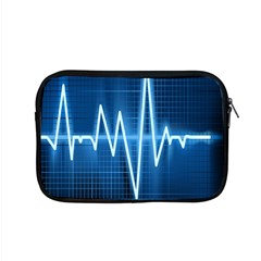 Heart Monitoring Rate Line Waves Wave Chevron Blue Apple Macbook Pro 15  Zipper Case