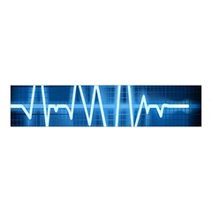 Heart Monitoring Rate Line Waves Wave Chevron Blue Velvet Scrunchie by Mariart