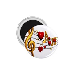 Music Notes Heart Beat 1 75  Magnets by Mariart