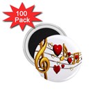 Music Notes Heart Beat 1.75  Magnets (100 pack)  Front