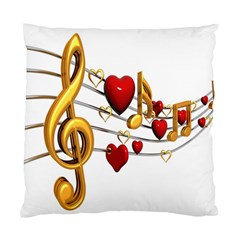 Music Notes Heart Beat Standard Cushion Case (one Side) by Mariart