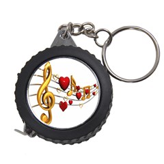 Music Notes Heart Beat Measuring Tapes by Mariart