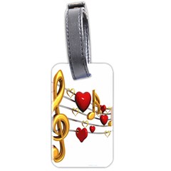 Music Notes Heart Beat Luggage Tags (two Sides)