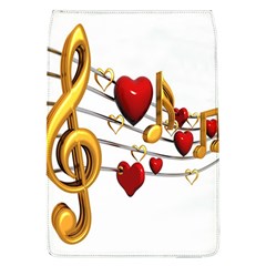 Music Notes Heart Beat Flap Covers (l)  by Mariart