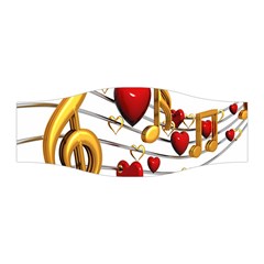 Music Notes Heart Beat Stretchable Headband