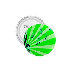 Music Notes Light Line Green 1 75  Buttons