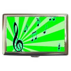 Music Notes Light Line Green Cigarette Money Cases