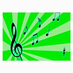 Music Notes Light Line Green Large Glasses Cloth by Mariart