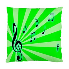 Music Notes Light Line Green Standard Cushion Case (two Sides) by Mariart