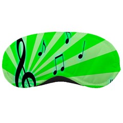 Music Notes Light Line Green Sleeping Masks by Mariart